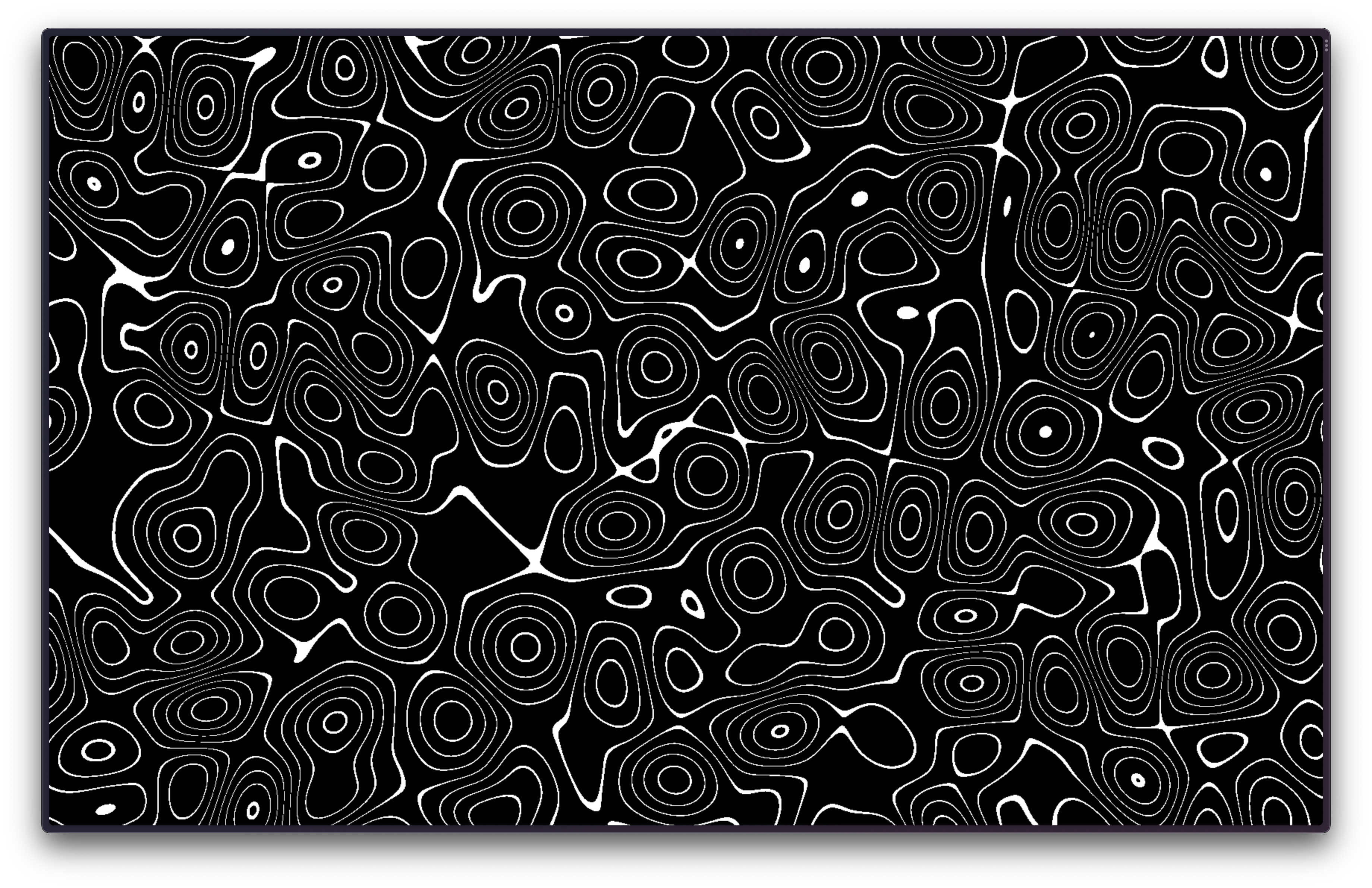 Fragment shader with normalized, posterized Perlin noise edges